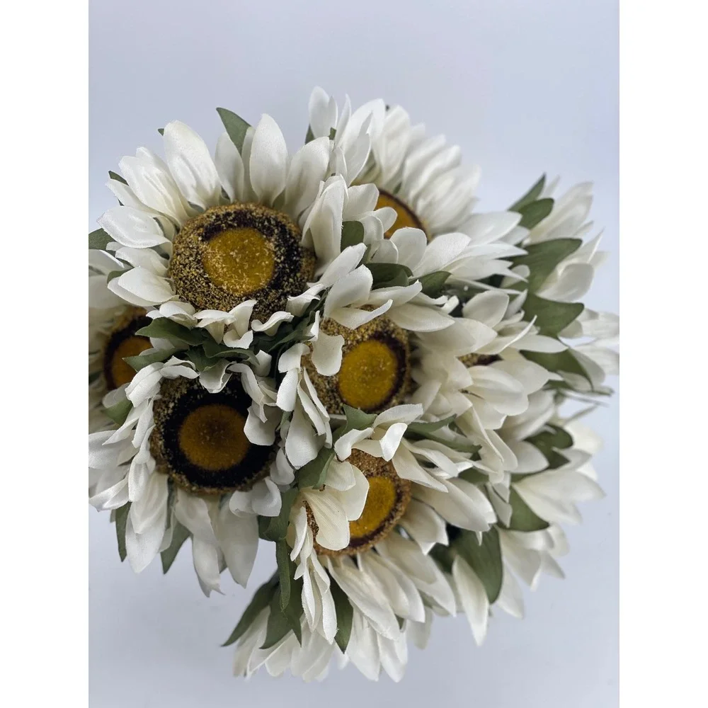 28 Ashland Artificial Flower Bundles White Sunflowers/Daisies Fall Decor NEW